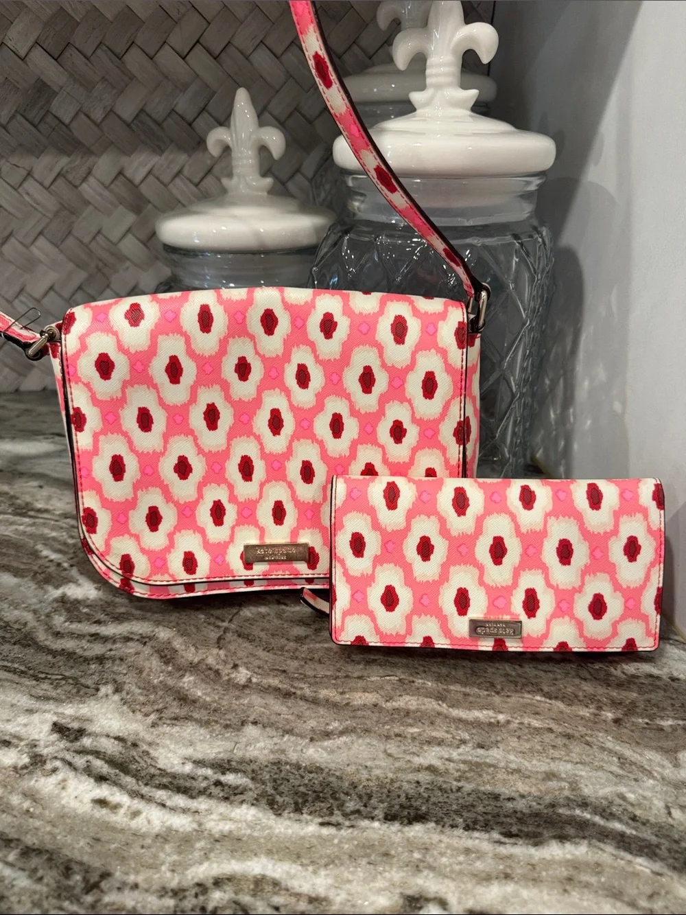 kate spade Laurel Way Carsen Patterned Crossbody with Matching Wallet